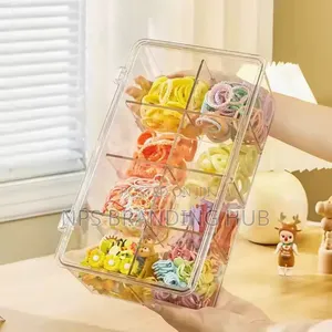8 Slot Tea Bag Coffee Organizer Container With Removable Divider HGM