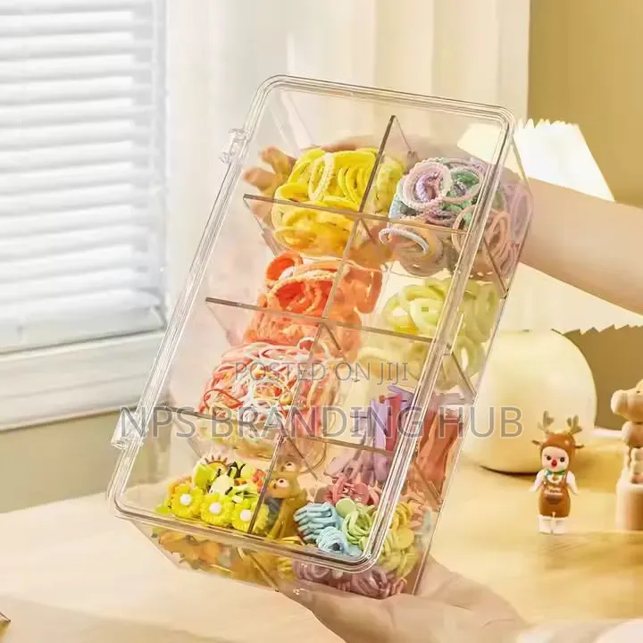 8 Slot Tea Bag Coffee Organizer Container With Removable Divider HGM