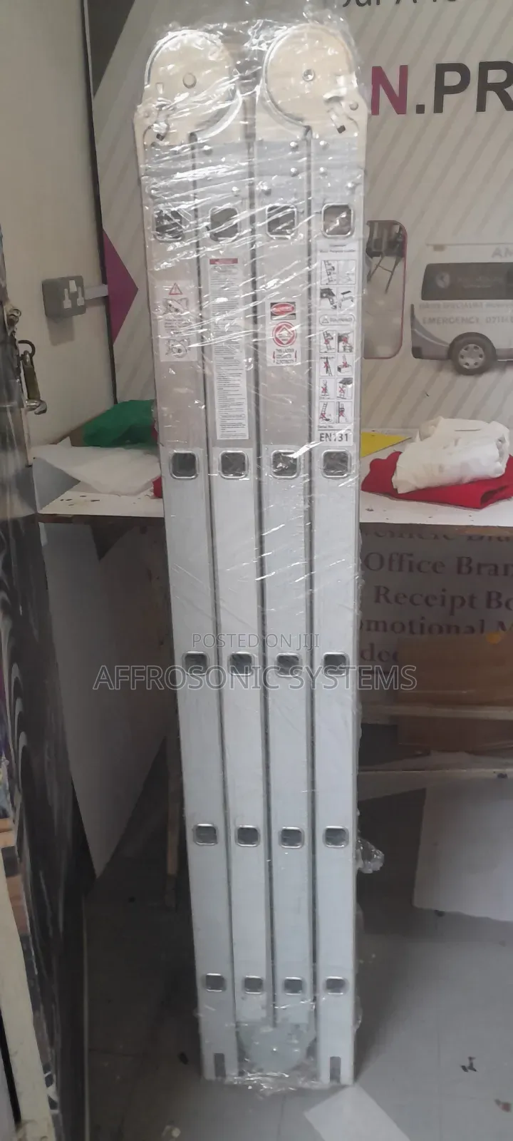 Ready Stock: 20ft Heavy Duty 4by5 Aluminium Folding Ladder