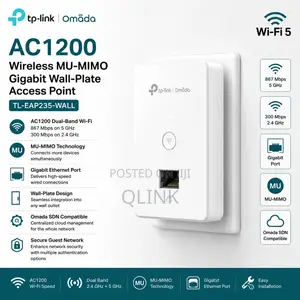 TP-Link Omada AC1200 Gigabit Wall-Plate Access Point - TL-EAP235-WALL