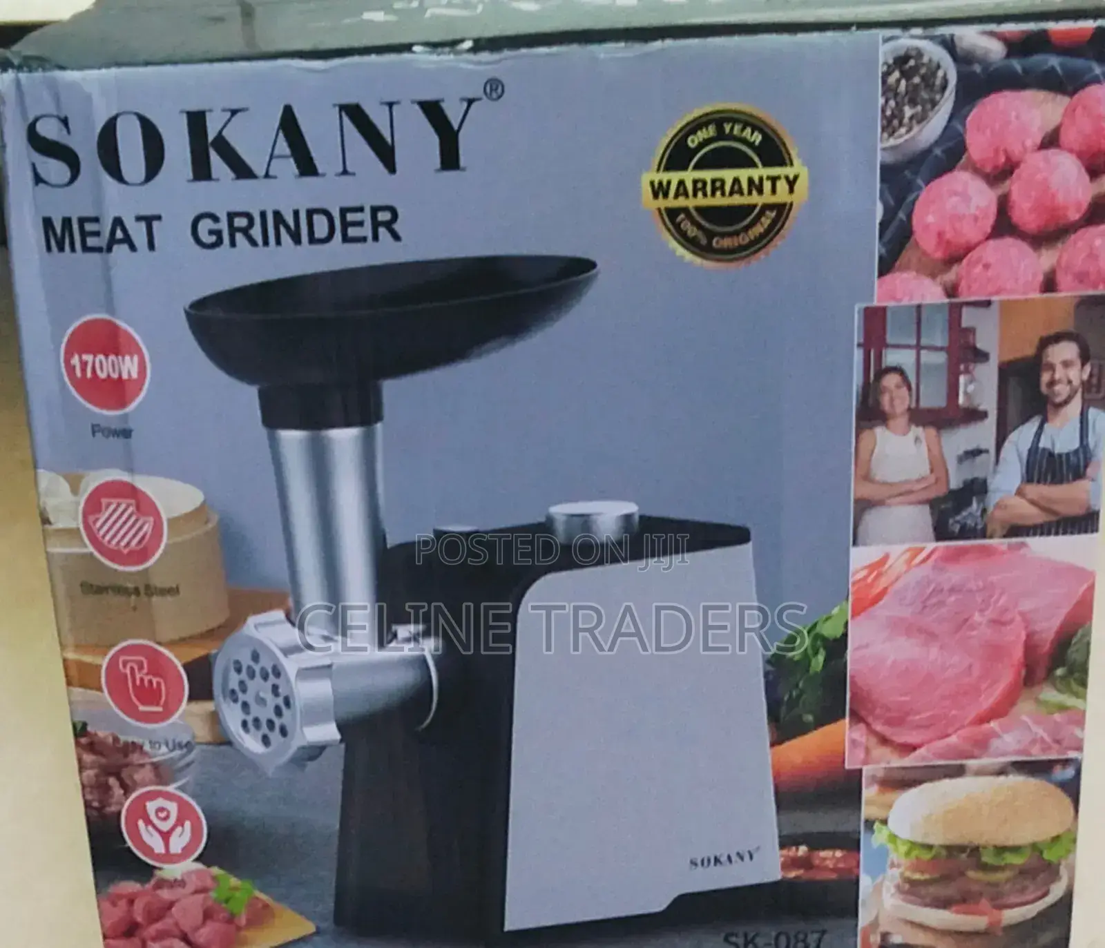 SOKANY Meat Grinder – Stainless Steel Electric Meat Mincer