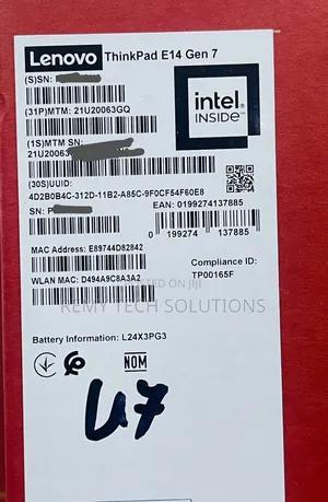 New Laptop Lenovo ThinkPad E14 Gen 6 16GB Intel Core i7 SSD 512GB