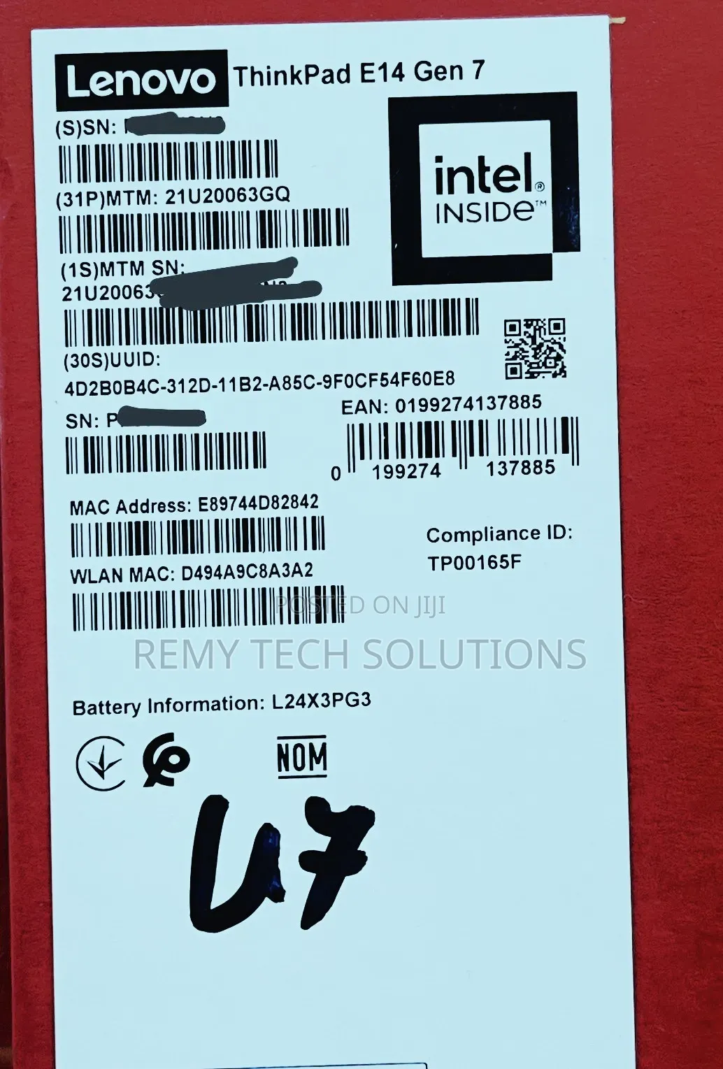New Laptop Lenovo ThinkPad E14 Gen 6 16GB Intel Core i7 SSD 512GB