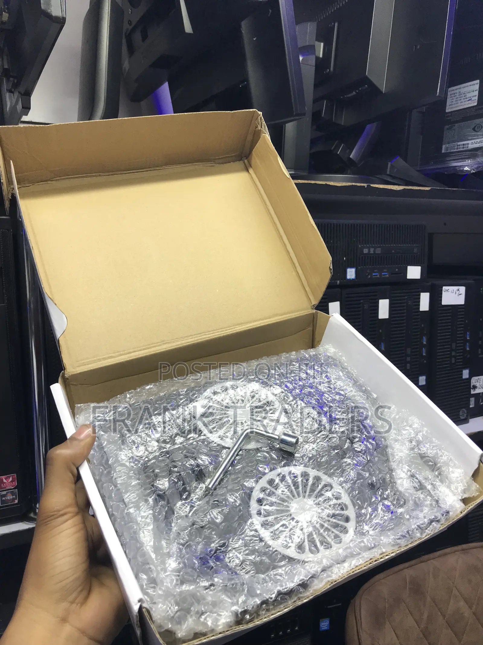 Metallic Laptop Stand With 2 Fans