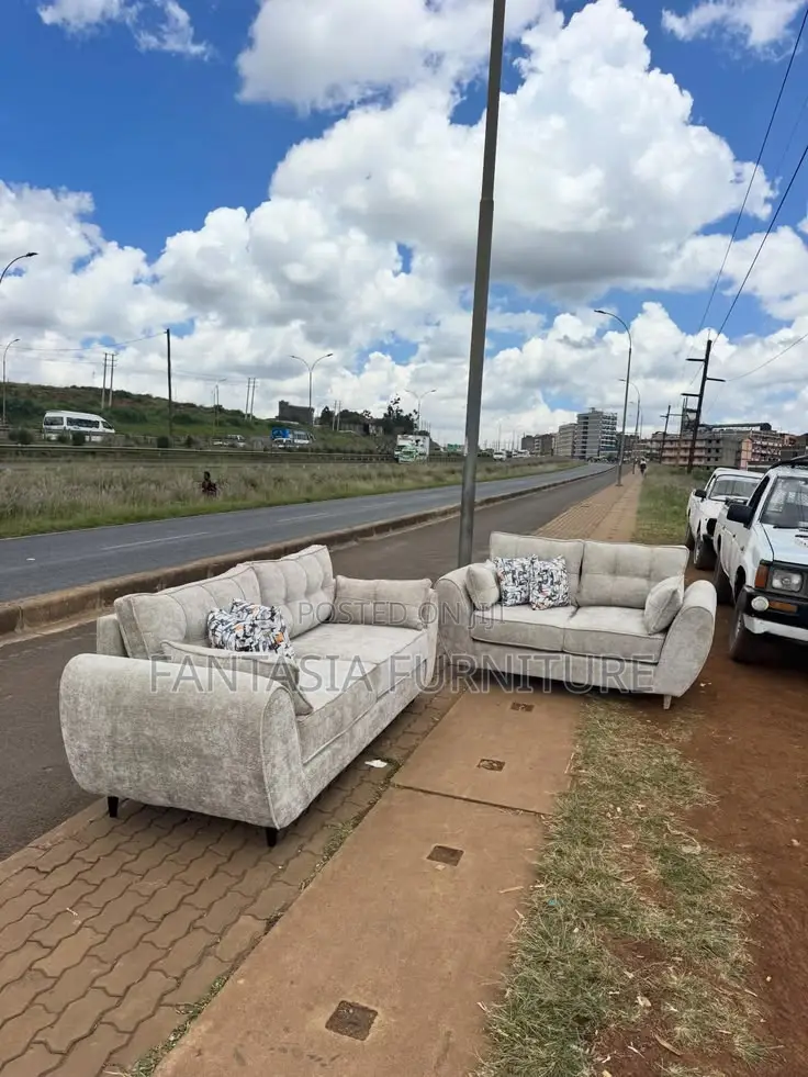 Beige Butterfly 3+2 Seater Sofa Set