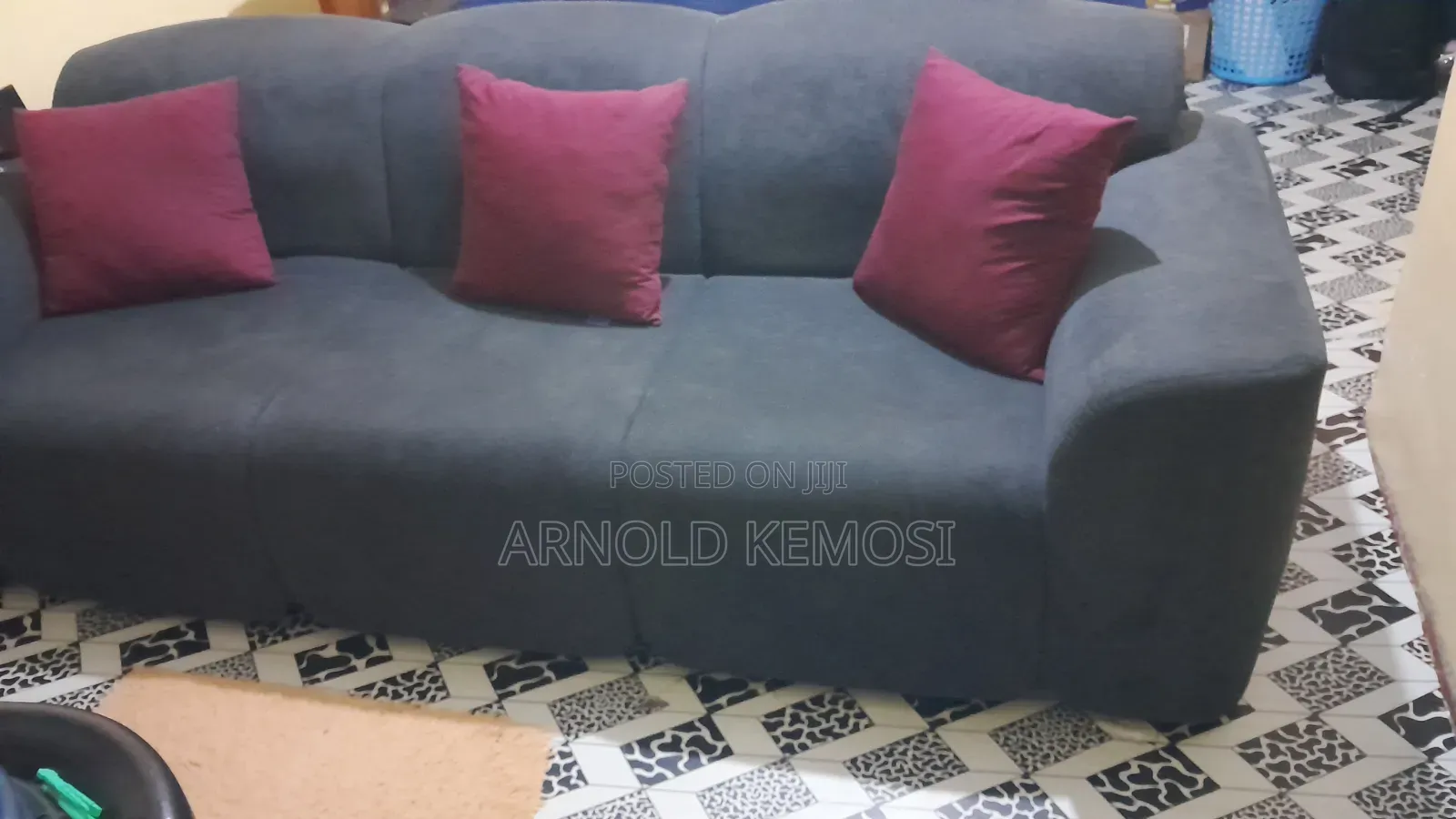 Moko Mr Biggie 3 Seater Chenil Dark Blue