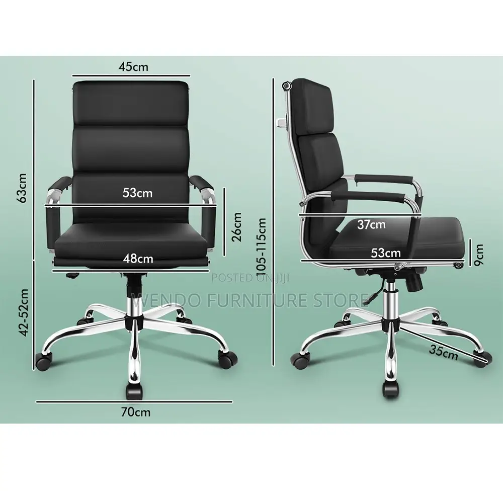Office Chairs; Leather High Back Office Sleek Chair