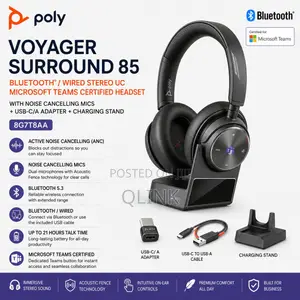 Poly Voyager Surround 85 Bluetooth/ Adapter +Charging Stand - 8G7T8AA
