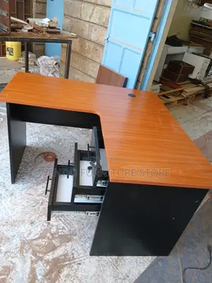 Office Desk; 140cm Curved Office Home Desk With Drawers
