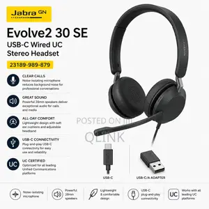 Jabra Evolve2 30 SE USB-C Wired UC Stereo Headset - 23189-989-879