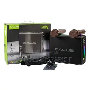 CALUS 120W Portable Bluetooth Speaker Dual Wireless Microphones