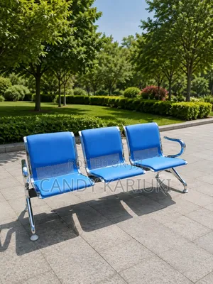 3 Seater Waiting Bench-Blue