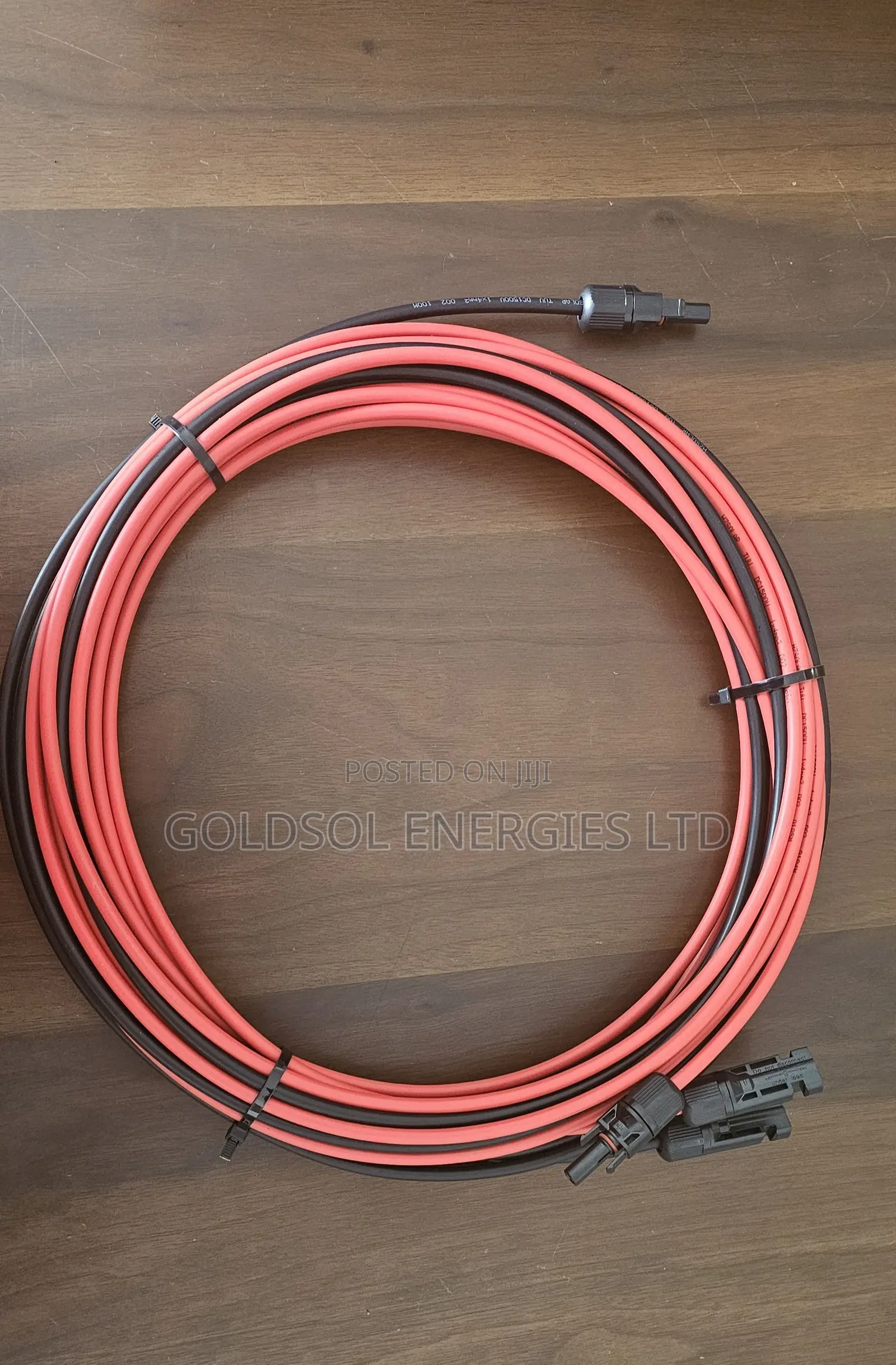 4mm PV Cable - 10 Meters With MC4 Connectors