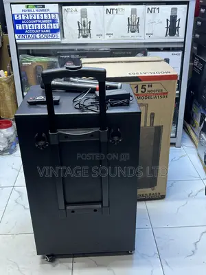 JBL A1503 15" Portable PA Trolley Speaker -With 2 Wireless Mics