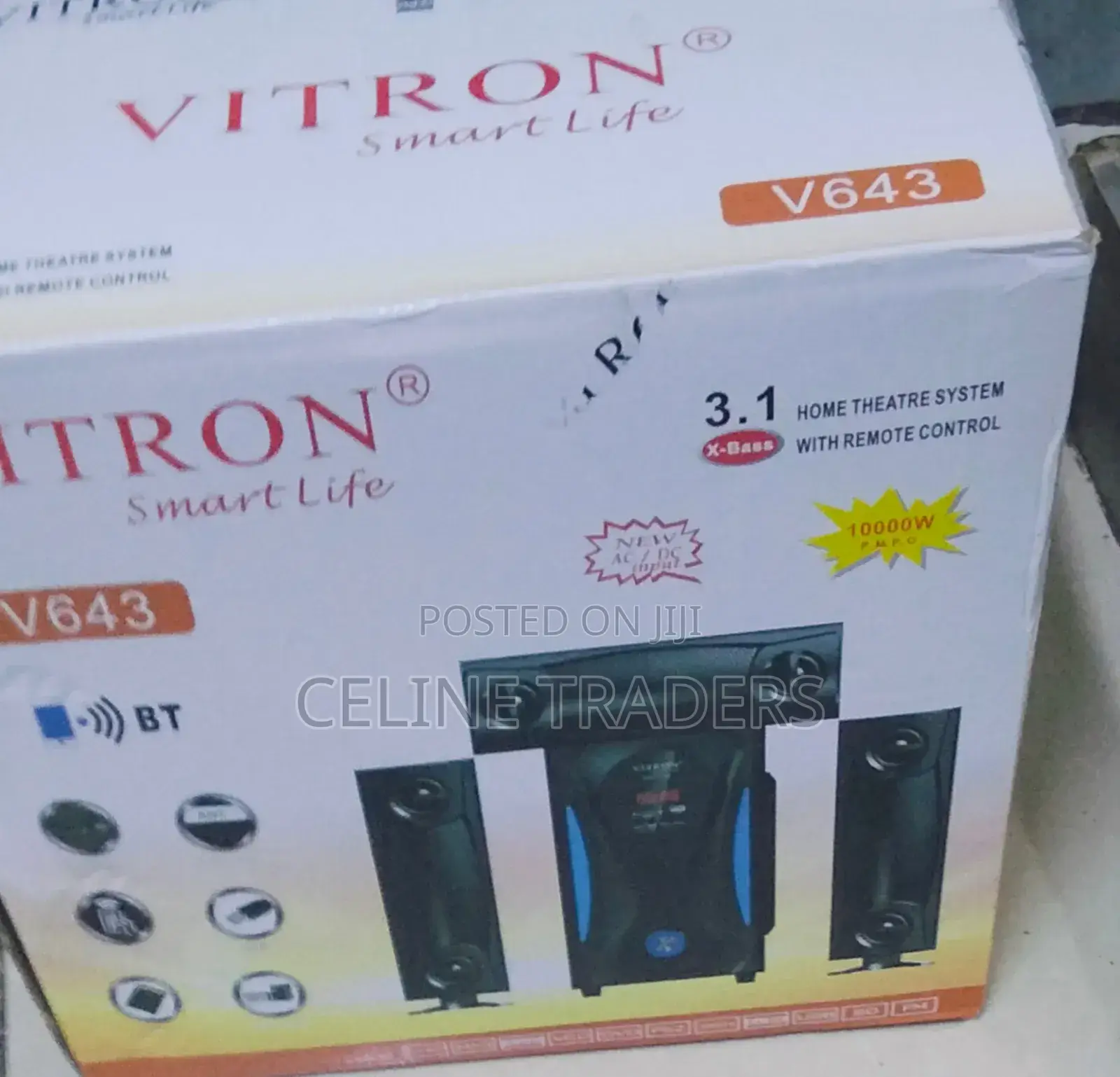 Vitron V643 Powerful 3.1 Channel Sound System – Bluetooth, USB FM