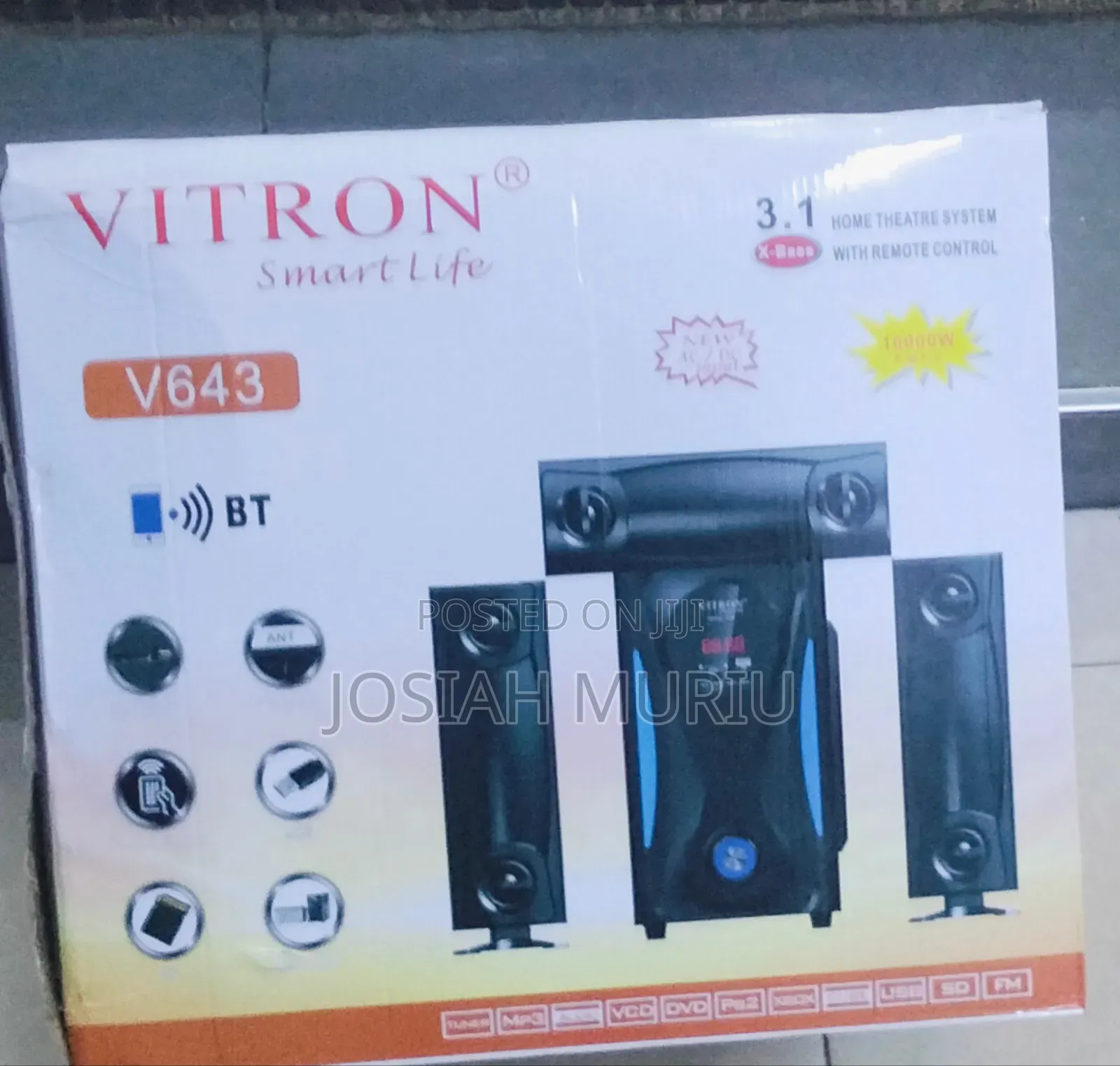Vitron V643 3.1CH Subwoofer Speaker System – USB, SD Bluetooth