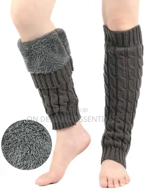 Double Fleece Plush Lined Leg Warmers