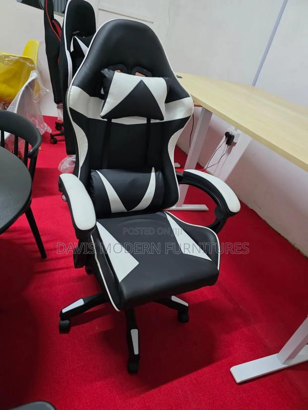 White and Black Gaming Chair