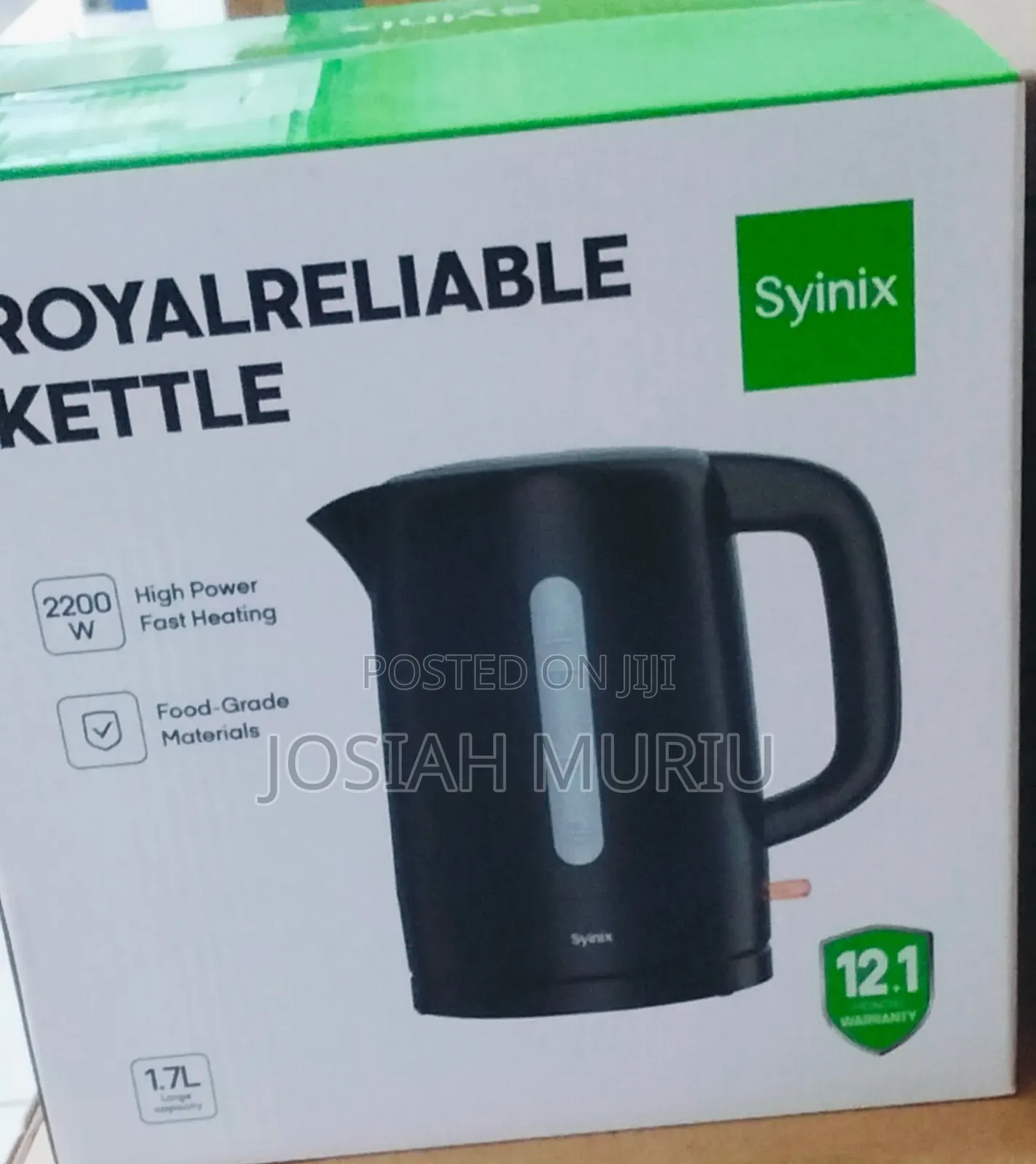 Syinix 1.7L Cordless Electric Kettle