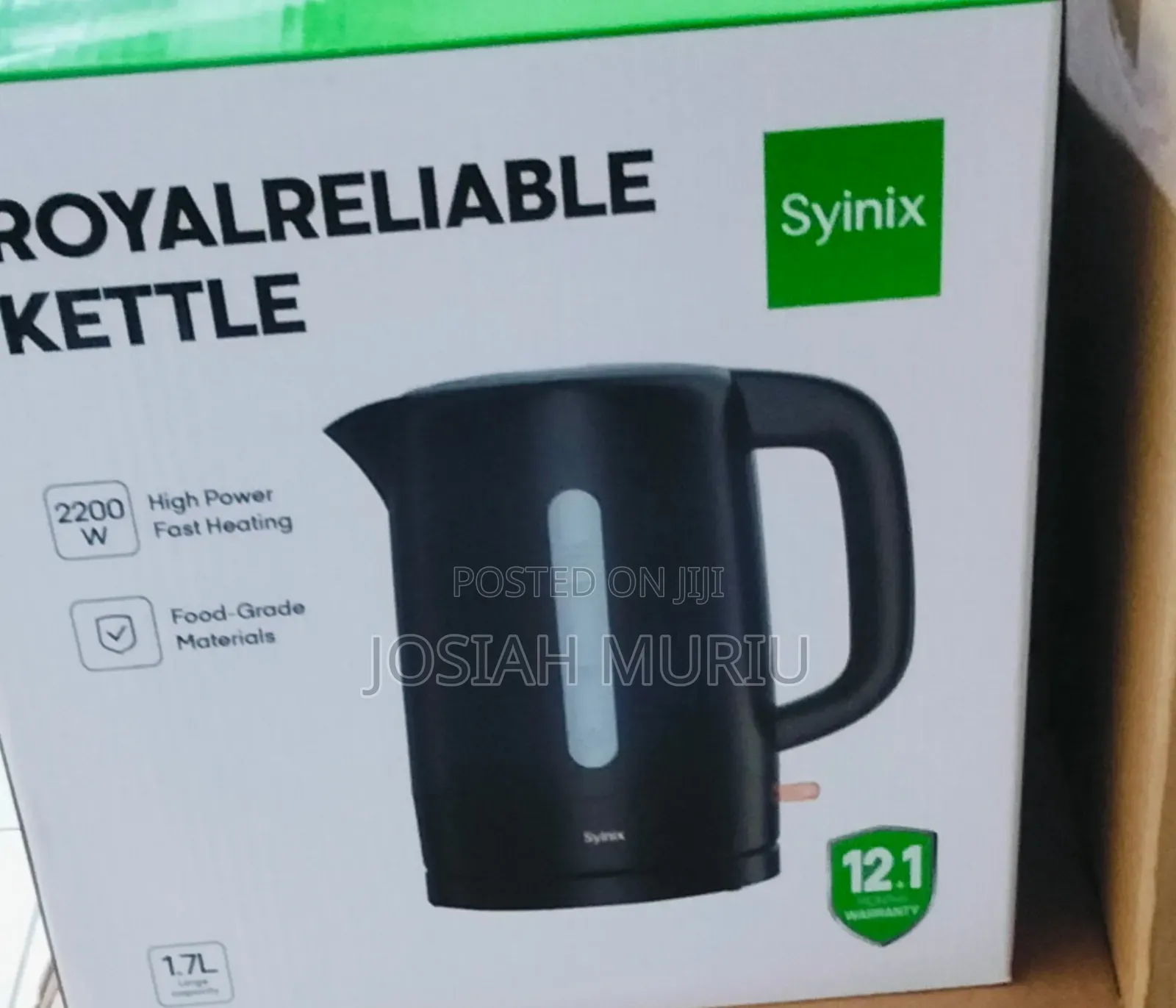Syinix Fast-Boiling Electric Kettle 1.7L
