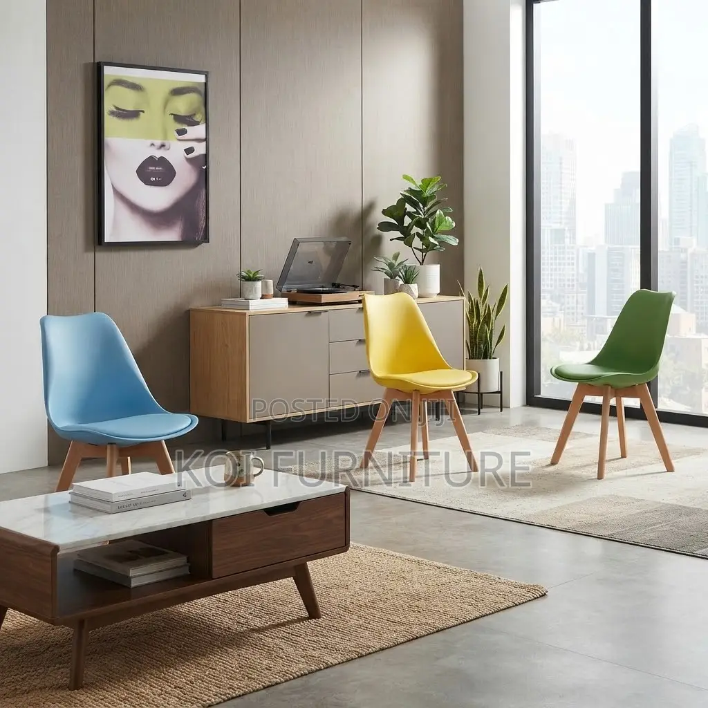 Dining Chairs; Modern Padded Class Eames Dining Seat