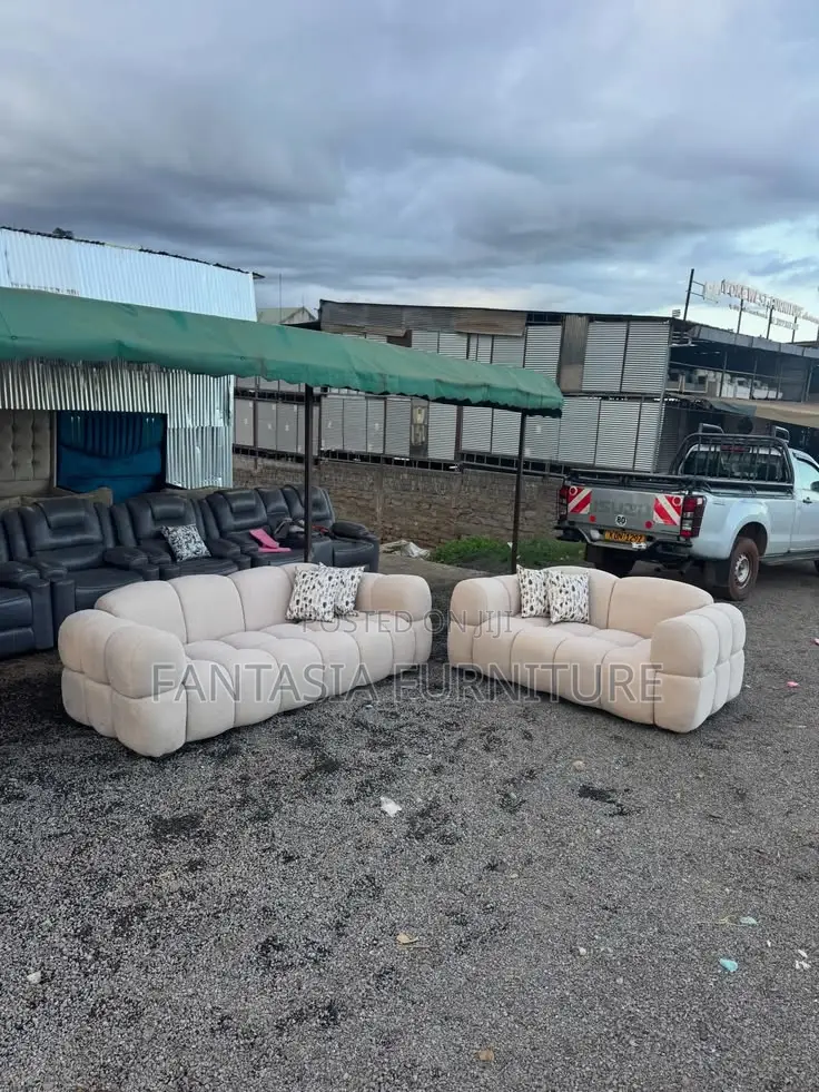 Cream Bubble Sofa Set – 3+2 Seater Combo