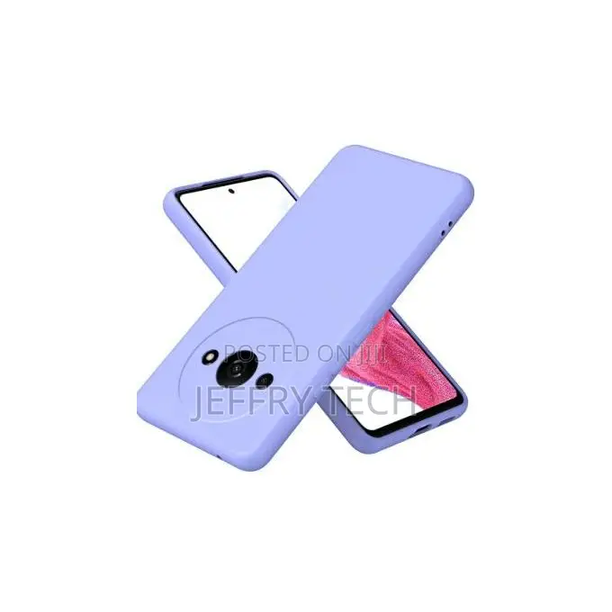 Soft Silicone Back Cover for Xiaomi Redmi A3 - Light Blue, Anti-Finger