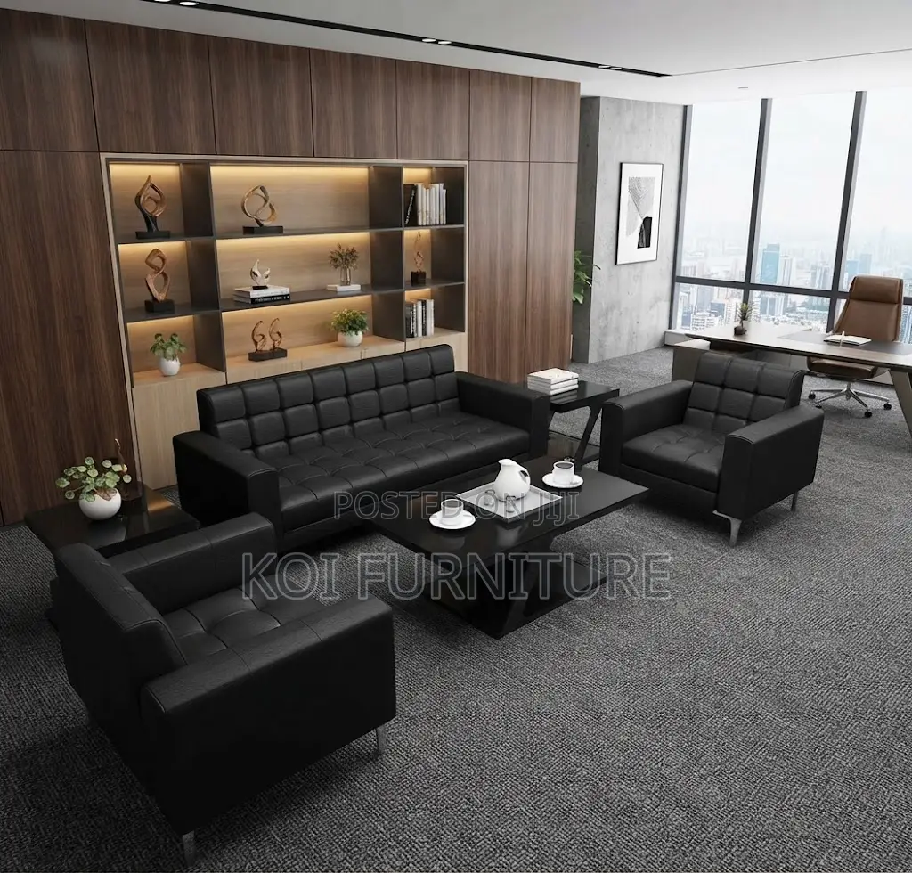 Office Sofa; Executive Reception Urban Style Meeting Sofa Set