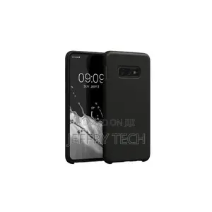 Soft Silicone Back Cover for Samsung Galaxy S10e - Black, Anti-Fingerp