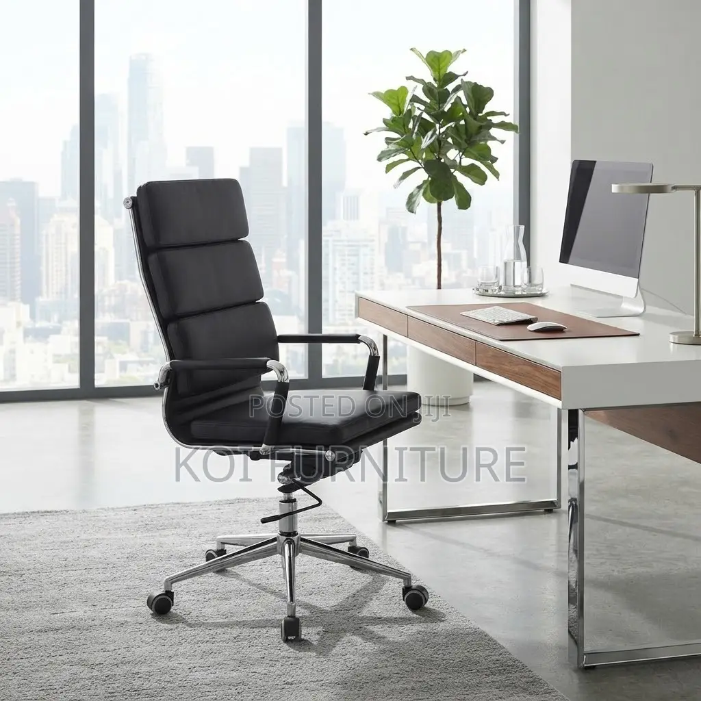 Office Chairs; Professional Comfort Leather High Back Office Chair