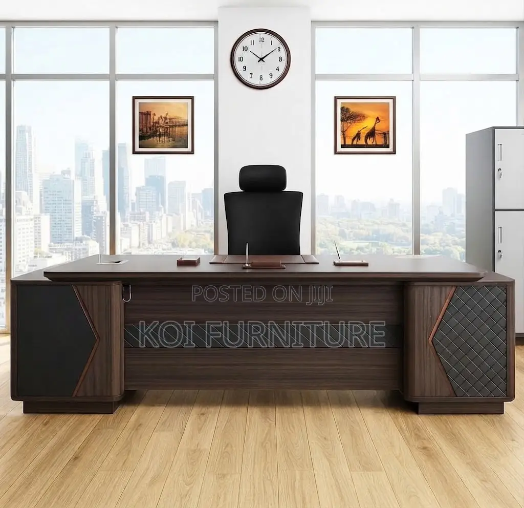 Office Desk; 2400mm Executive Lockable Office Senate Desk