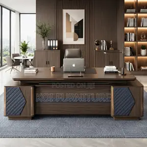 Office Desk; 2400mm Executive Lockable Office Senate Desk