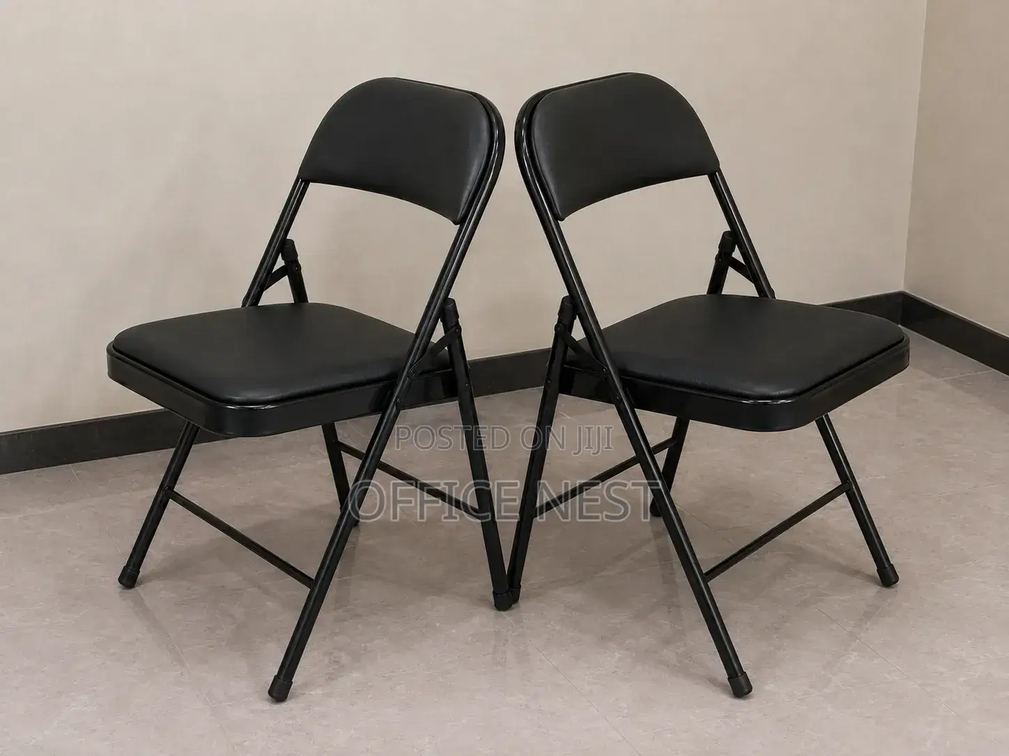 Black Folding Chair for Events, Office Home