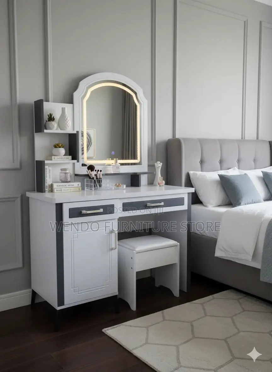 Dressers; Modern Dressing Room Sliding Stylish Vanity Set