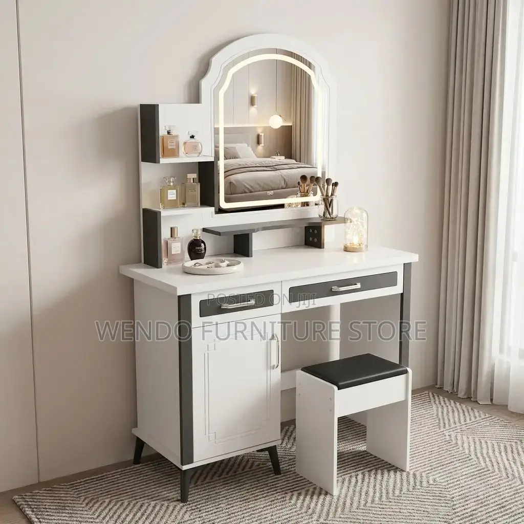 Dressers; Modern Dressing Room Sliding Stylish Vanity Set