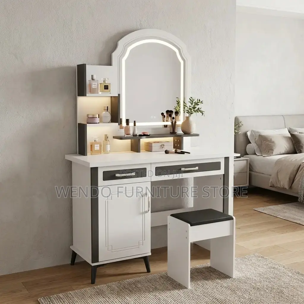 Dressers; Modern Dressing Room Sliding Stylish Vanity Set