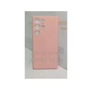 Soft Silicone Back Cover for Samsung Galaxy S23 Ultra - Pink, Anti-Fi