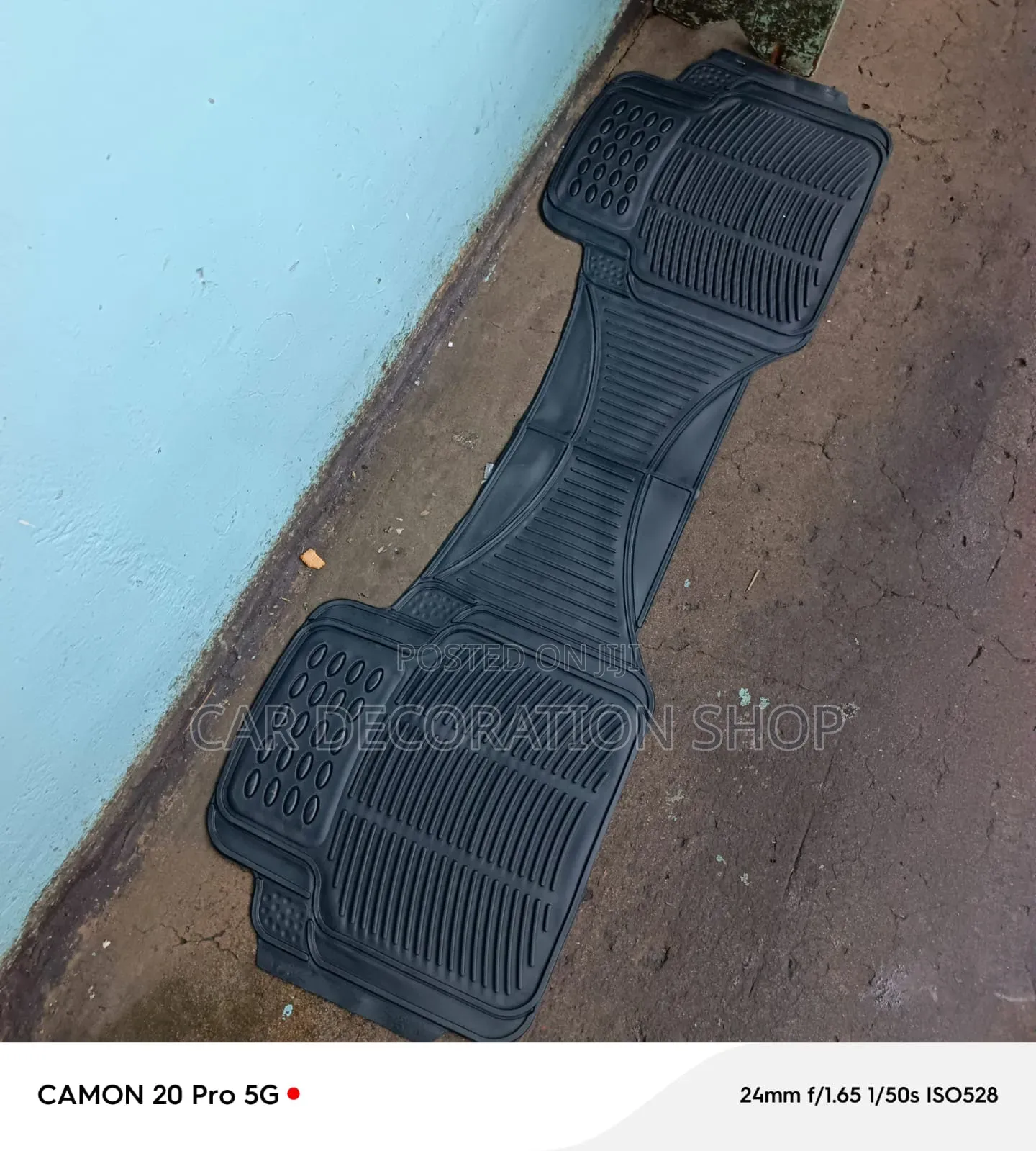 Universal All Weather Conjoined Black Rubber Heavy Duty 1pc Mat