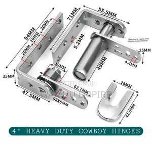 4-Inch Heavy-Duty Stainless Steel Double-Action Gravity Pivot Hinges