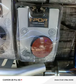 I_pop Power Handle Steering Wheel Spinner Knob With Wood Grain Finish