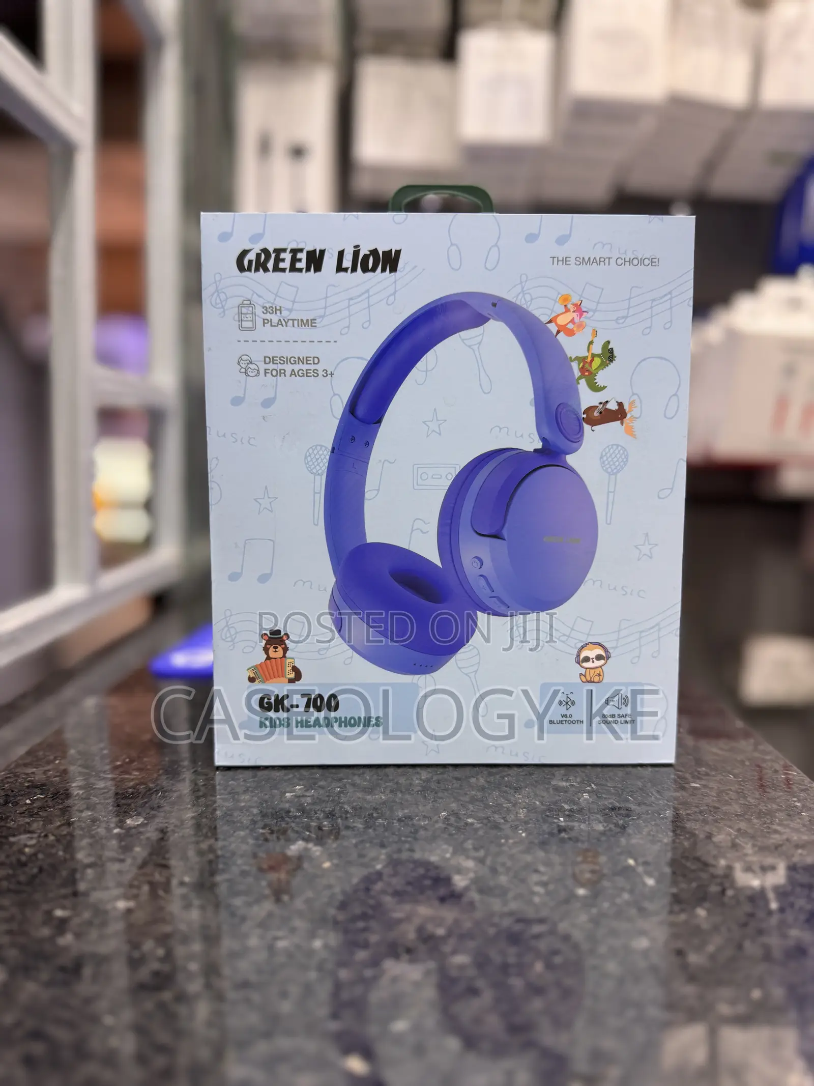 Green Lion GK-700 Kids Headphones (Blue)