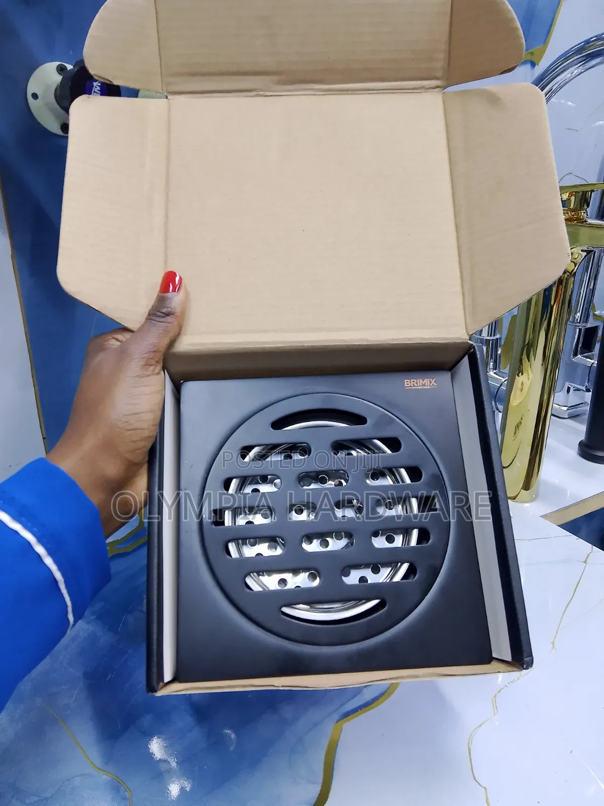 Brimix Black Floor Trap (15x15