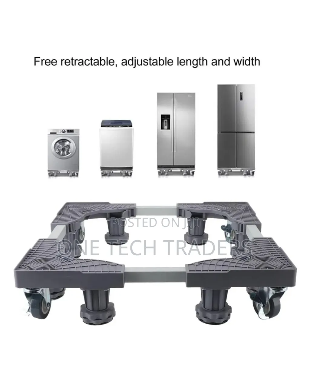 Heavy Duty Fridge Stand/Washing Machine Base With Both Wheels N Stand