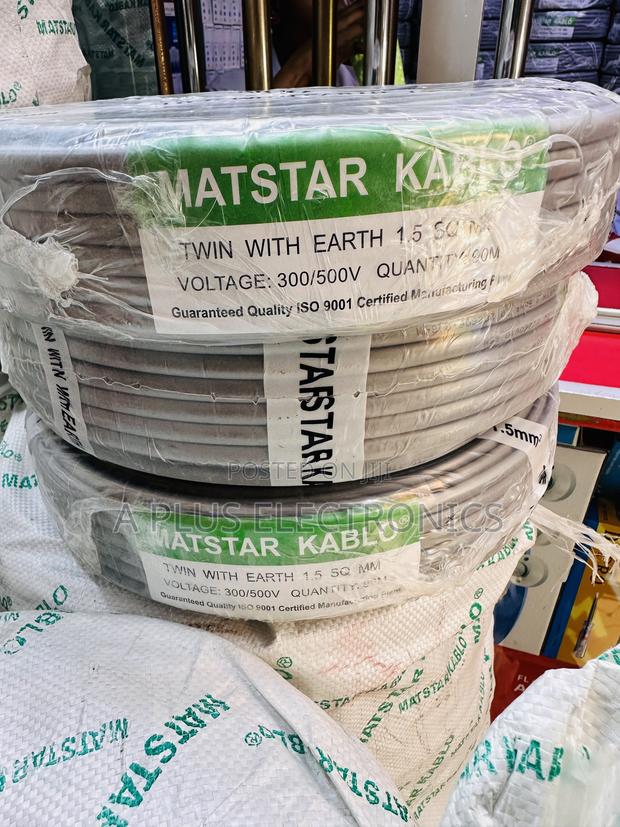 Matstar 1.5mm Twin With Earth 90m – Genuine Copper Cable