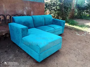 Teal L-Shape 5-Seater Sofa + Free Delivery