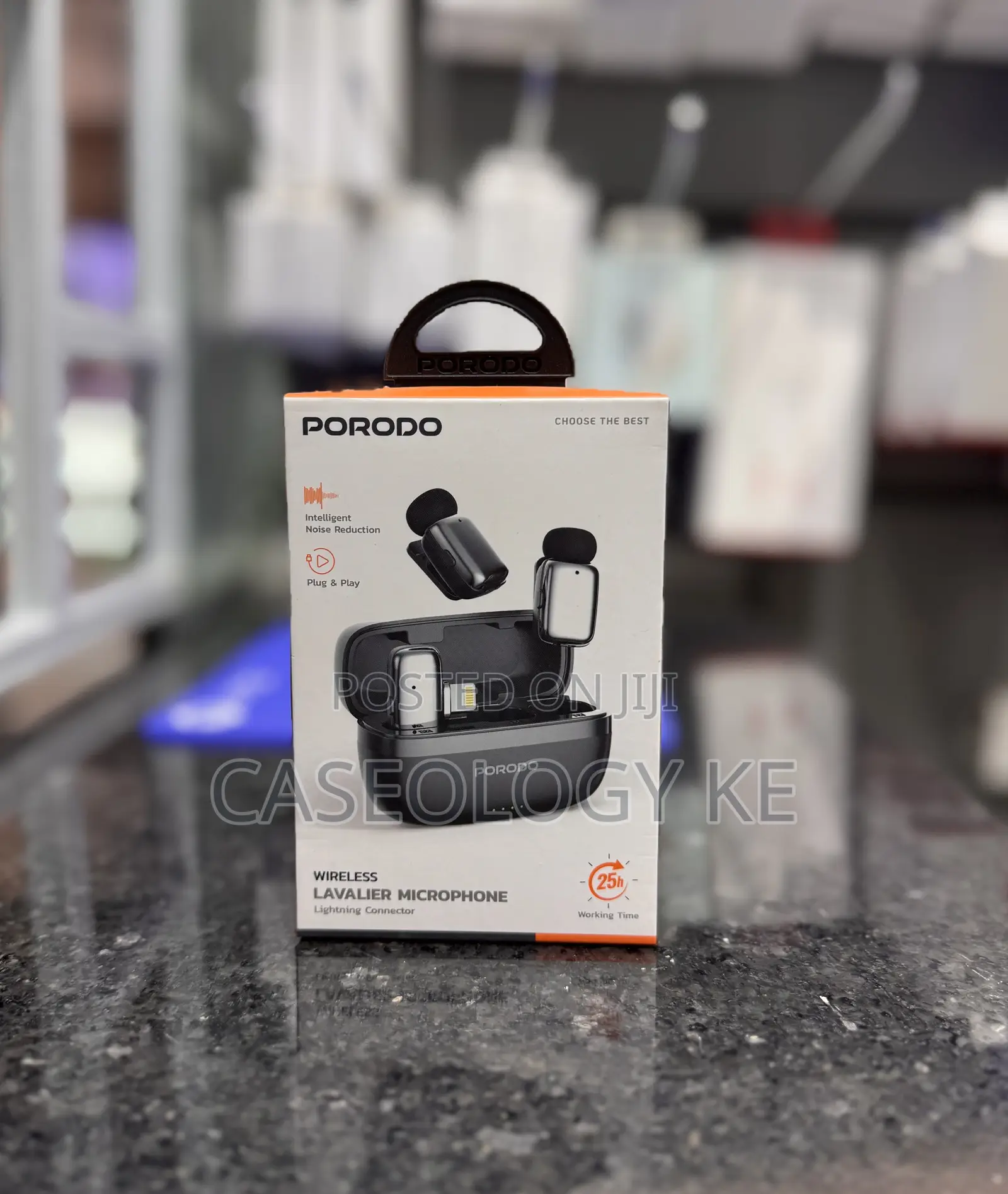 Porodo Wireless Lavalier Microphone With Lighting Connector