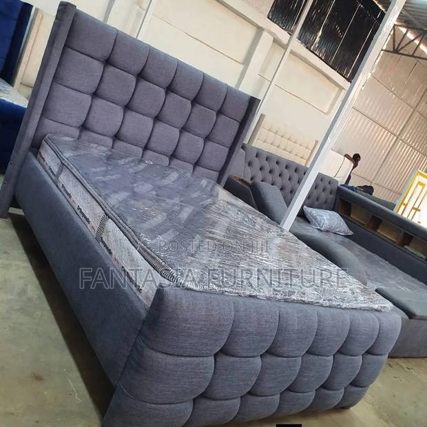 Grey 5 by 6 Bed Free Delivery