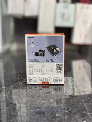 Porodo Auto Release Smart Auto-Cutoff Charging Adapter