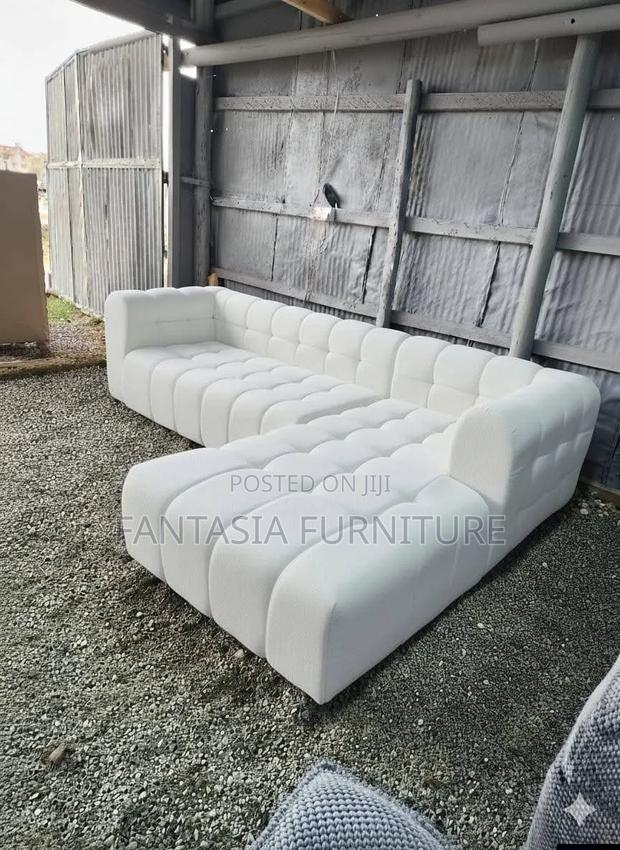 White 5-Seater Bubble Sofa, Free Delivery Included