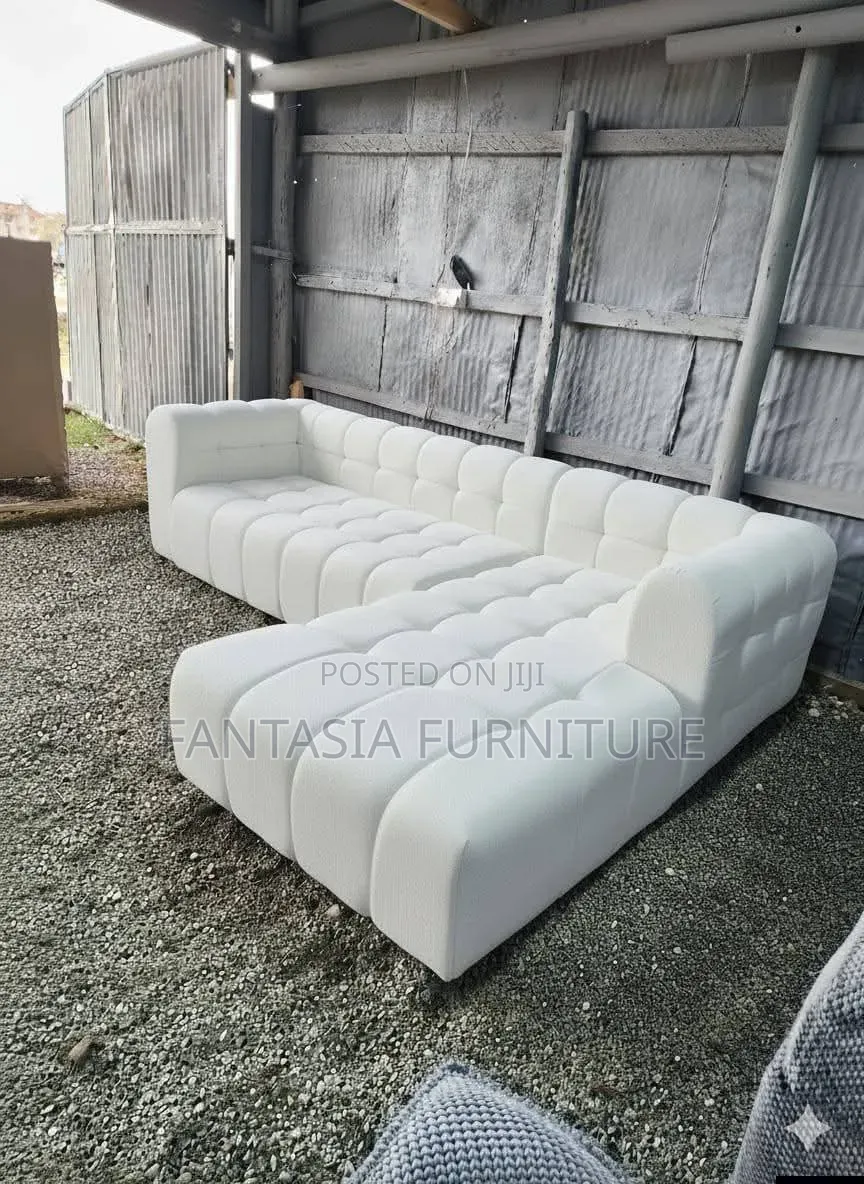 White 5-Seater Bubble Sofa, Free Delivery Included